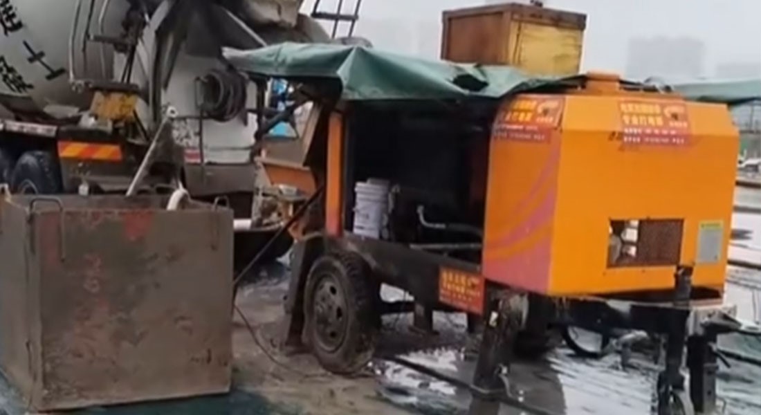 咸陽工地趕工期，就用科瑪森這臺高壓40泵，出料快效率高